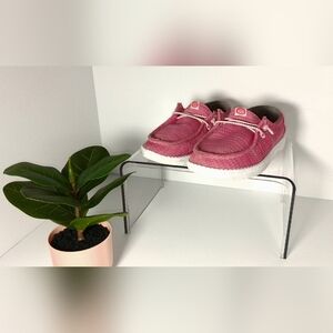 HEY DUDE Youth Girl's Wendy Sport Mesh Pink Slip-On Sneakers Size US YT1